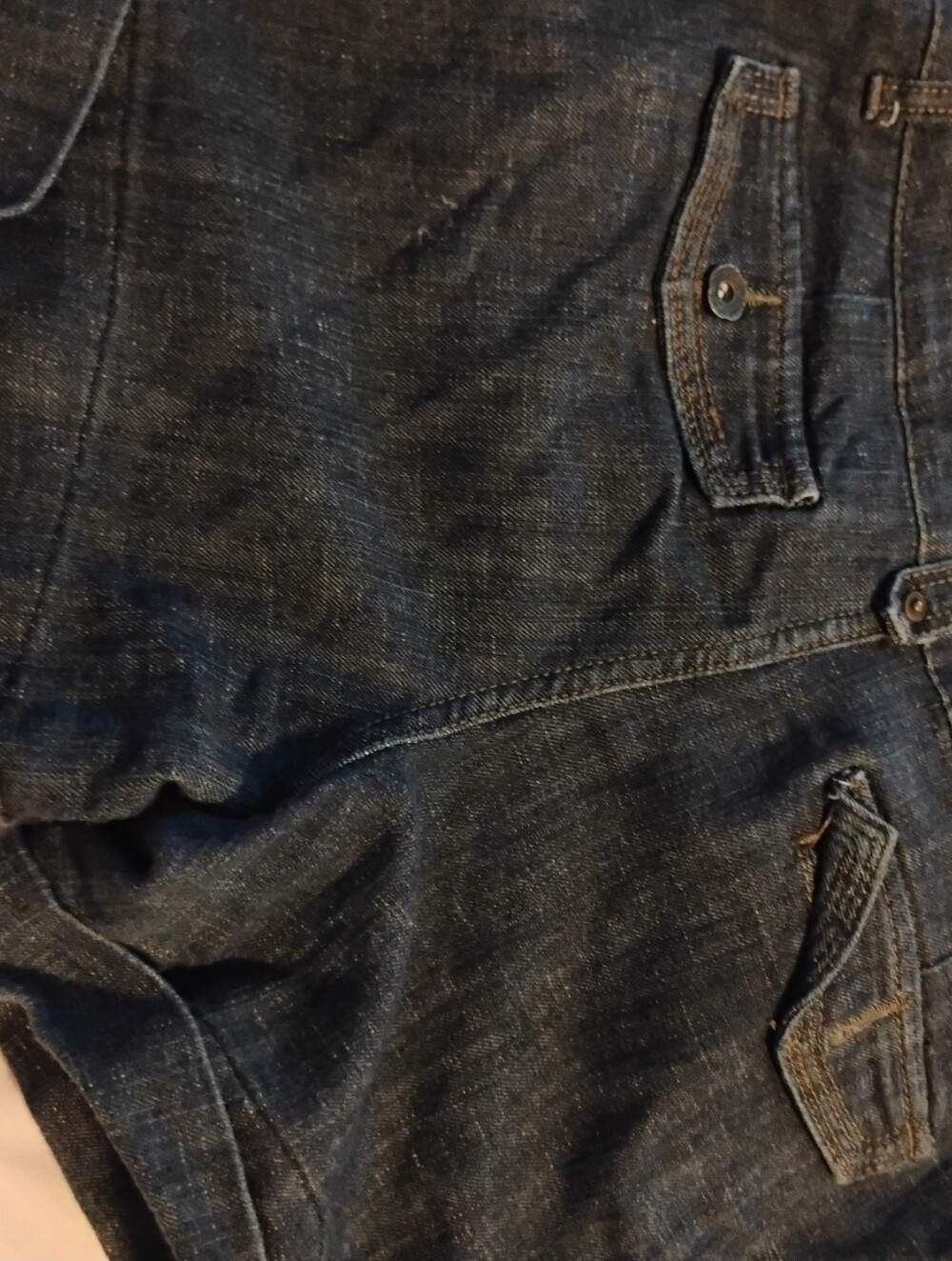 Woman Dark Blue Jeans Short